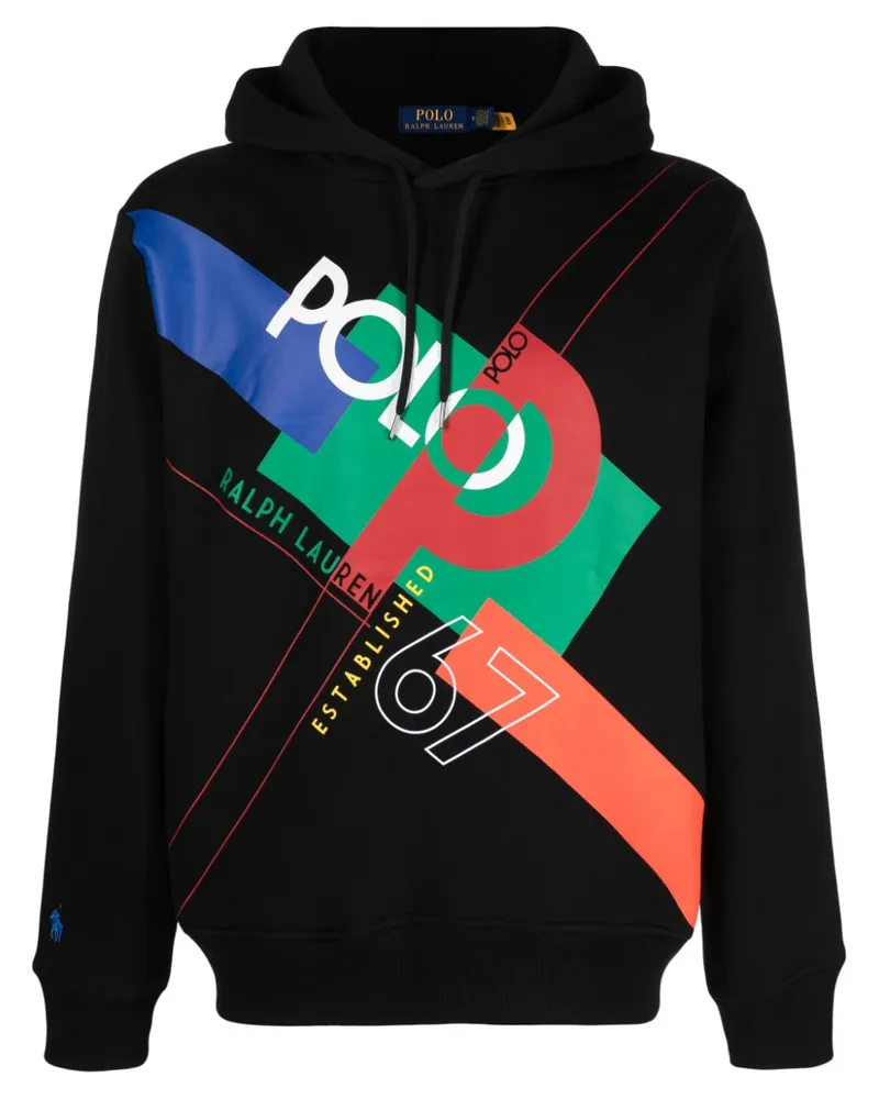 Ralph Lauren Hoodie mit grafischem Print - Schwarz Schwarz
