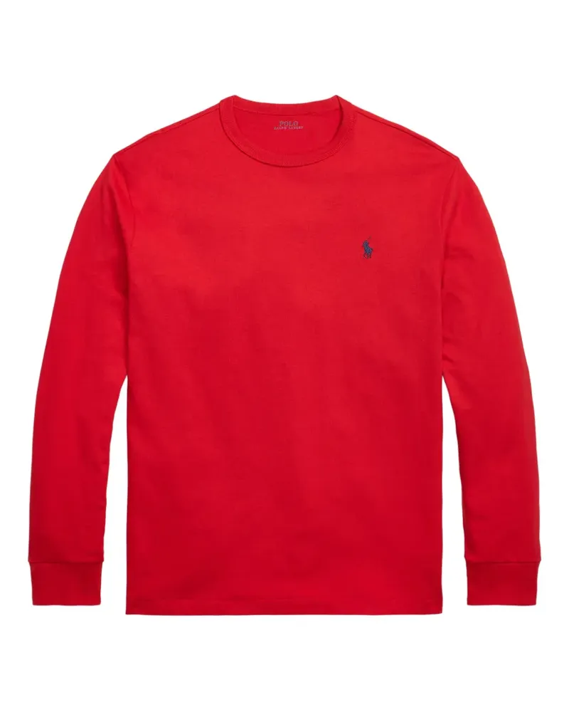 Ralph Lauren embroidered-logo long-sleeve t-shirt - Rot Rot