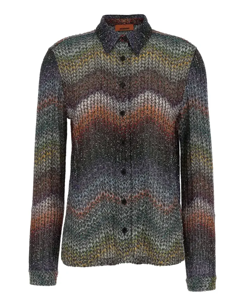 Missoni sequin zigzag shirt - Grau Grau