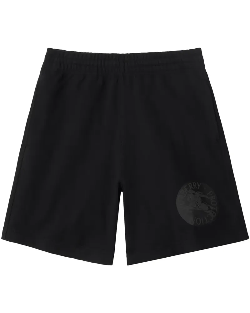 Burberry Shorts mit Equestrian Knight-Print - Schwarz Schwarz