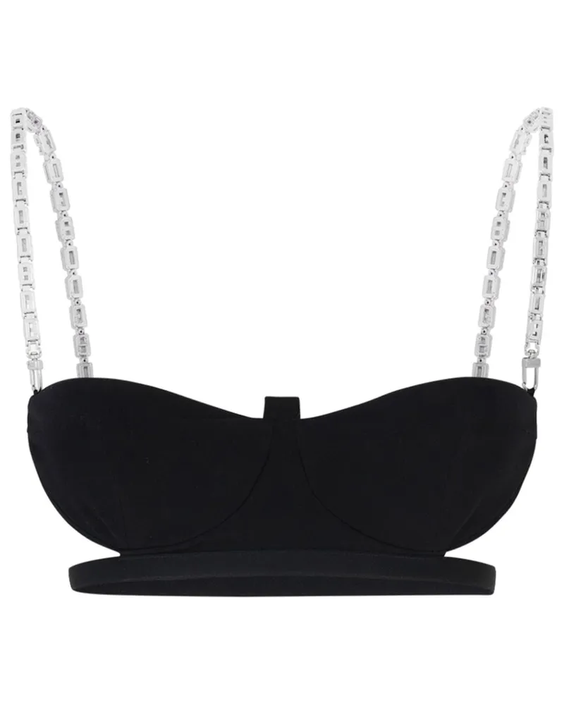 GCDS Bralet mit Logo-Kette - Schwarz Schwarz