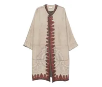 Kimono mit Paisley-Print - Nude