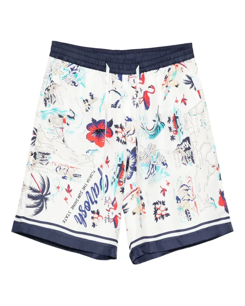 P.A.R.O.S.H. P.A.R.O H. Scard floral-print shorts - Weiß Weiß