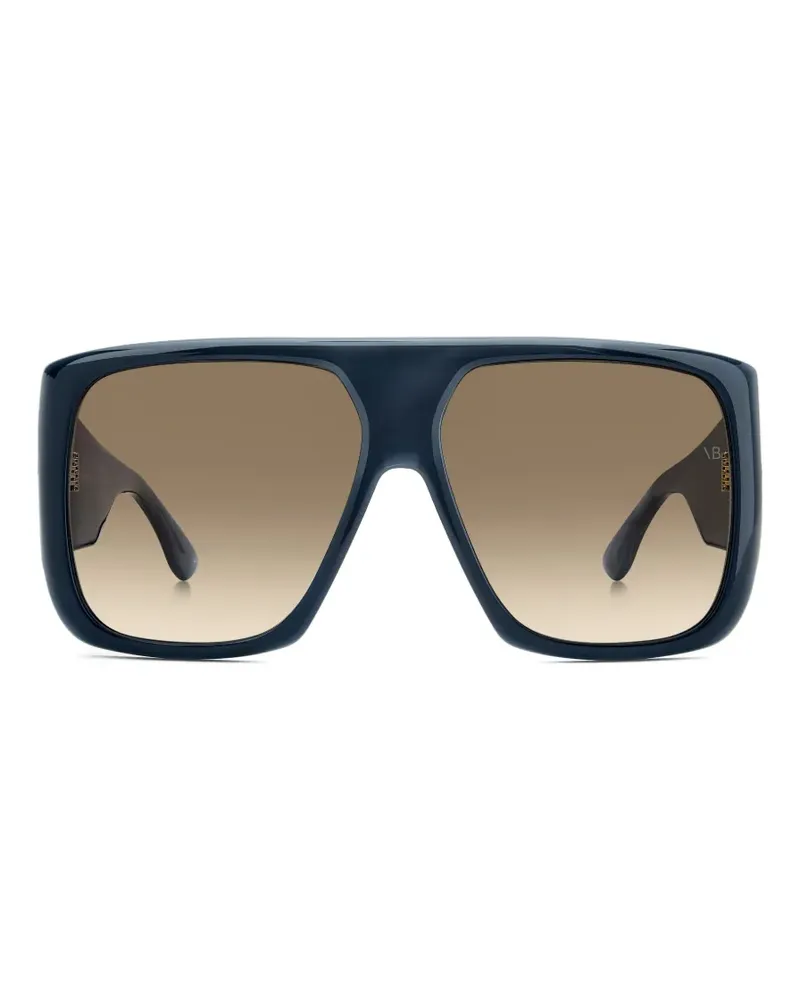 Victoria Beckham Sonnenbrille mit eckigem Gestell - Blau Blau