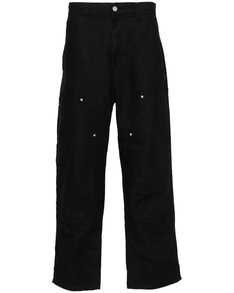 Carhartt WIP Walter Double Knee Tapered-Hose - Schwarz Schwarz