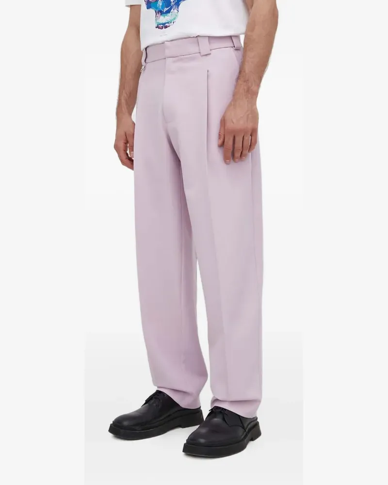 Won Hundred belt-loop pleated-design trousers - Violett Violett