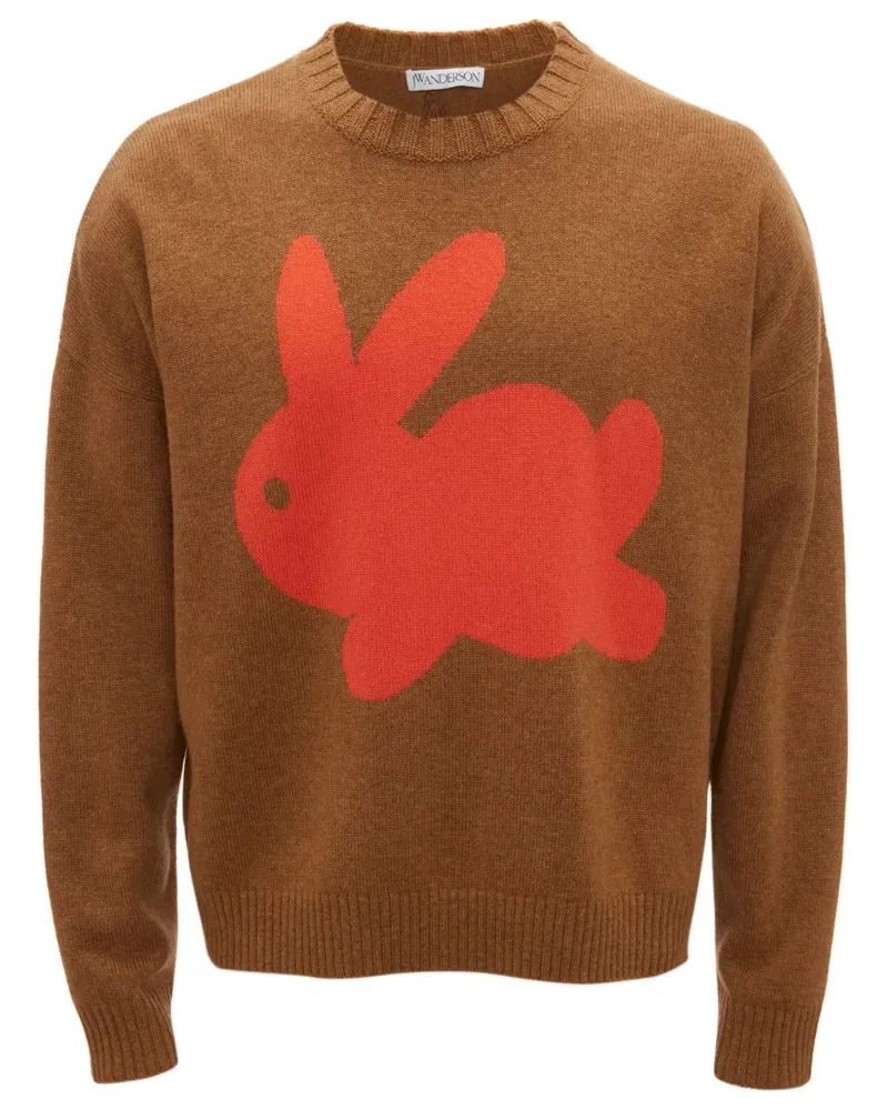 J.W.Anderson Pullover mit Hasen-Print - Braun Braun