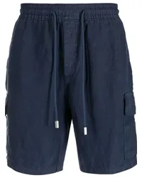 Vilebrequin Leinenshorts mit Logo-Patch Blau