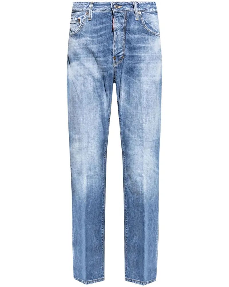 Dsquared2 Jeans mit Logo-Patch - Blau Blau
