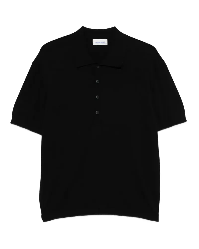 IMPERIAL short-sleeve cotton polo shirt - Schwarz Schwarz