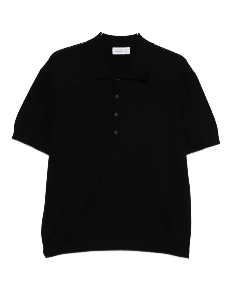IMPERIAL short-sleeve cotton polo shirt - Schwarz Schwarz