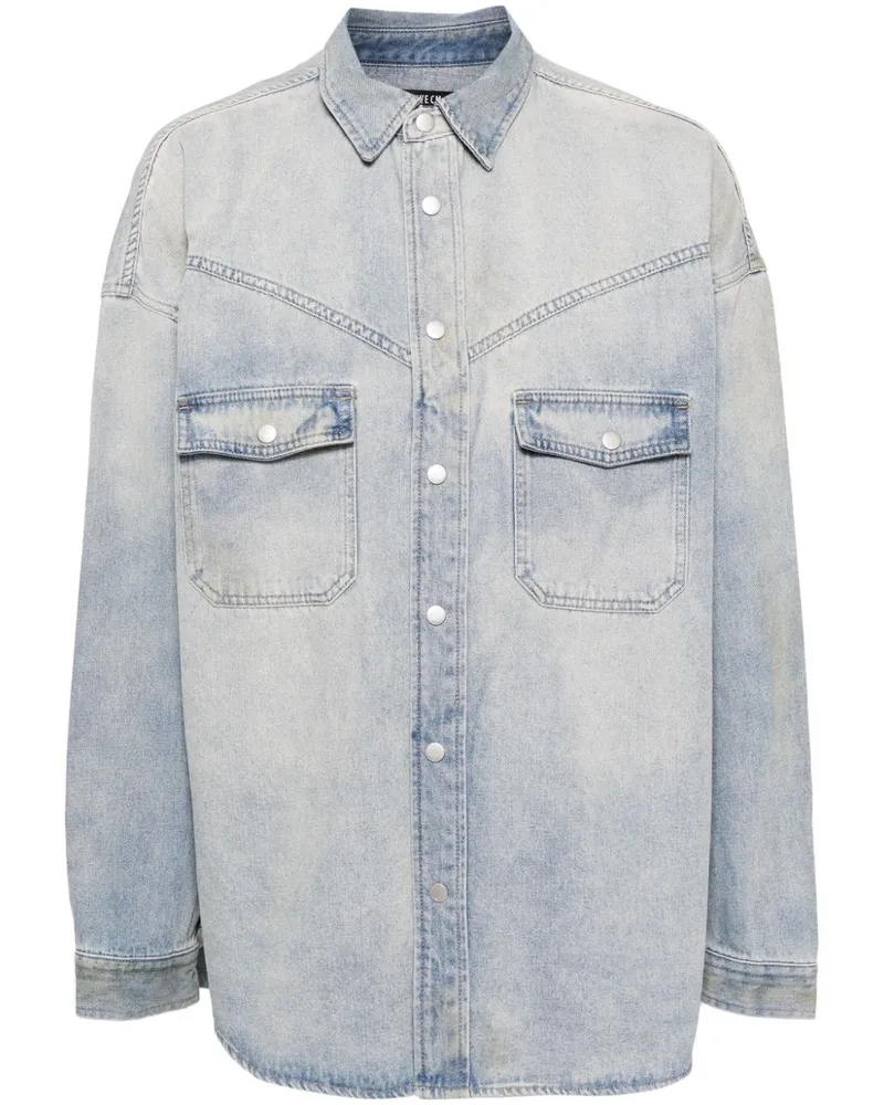 FIVE CM Klassisches Jeanshemd - Blau Blau