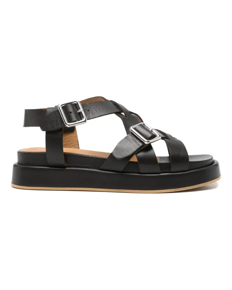Anna F. buckle-fastening crossover-strap sandals - Braun Braun