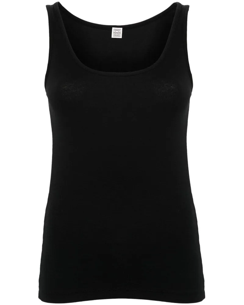 Totême Geripptes Tanktop - Schwarz Schwarz