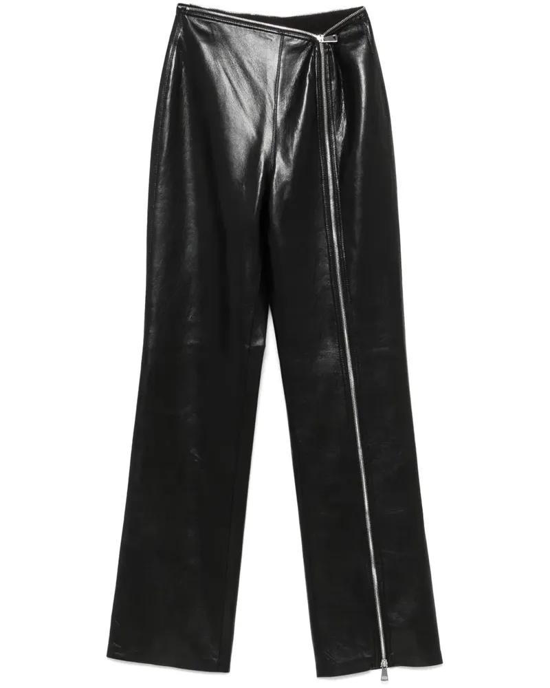 Nanushka Hose mit Reißverschlussdetail - Schwarz Schwarz