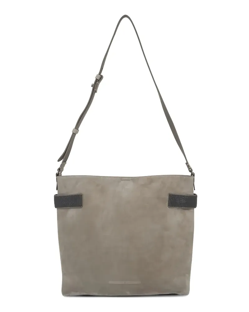 Brunello Cucinelli Essence suede bucket bag - Grau Grau