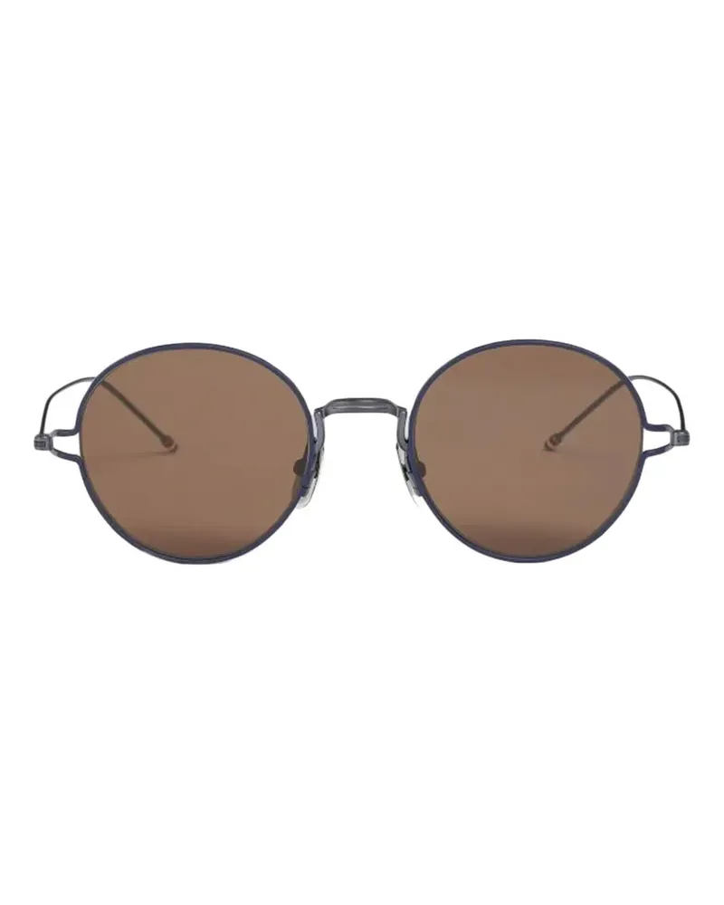 Thom Browne Sonnenbrille mit rundem Gestell - Schwarz Schwarz
