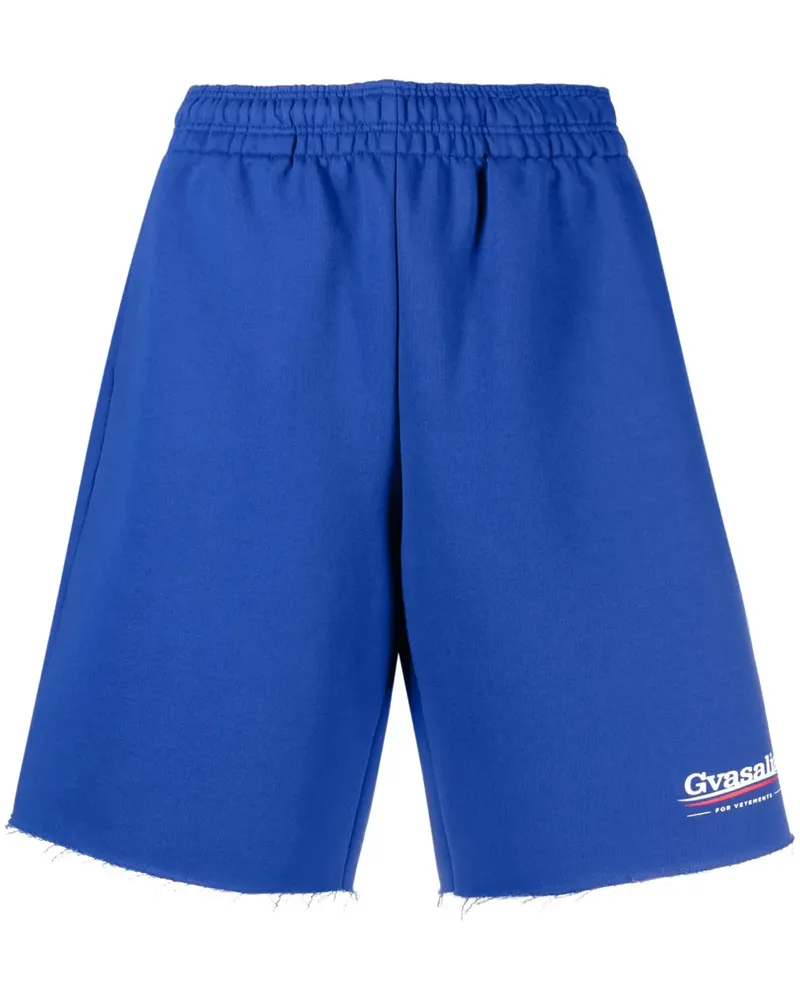 VETEMENTS Knielange Joggingshorts - Blau Blau