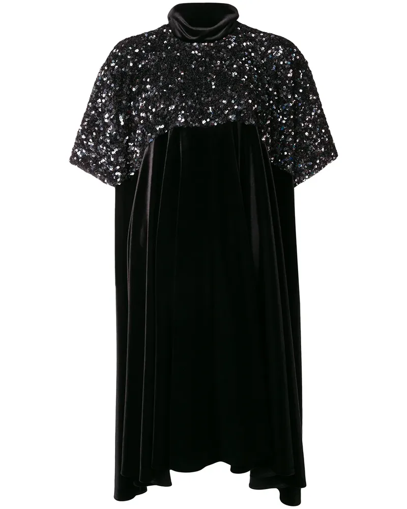 Talbot Runhof Kleid mit asymmetrischem Saum - Schwarz Schwarz