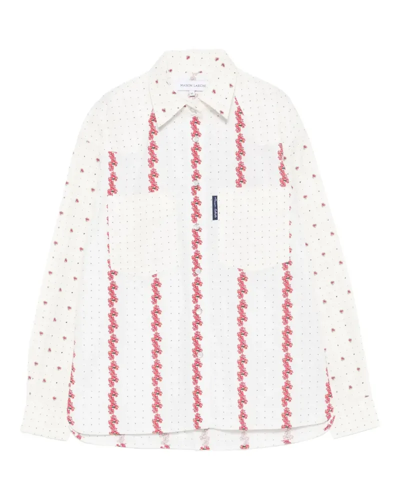 Maison Labiche Monselet floral shirt - Weiß Weiß