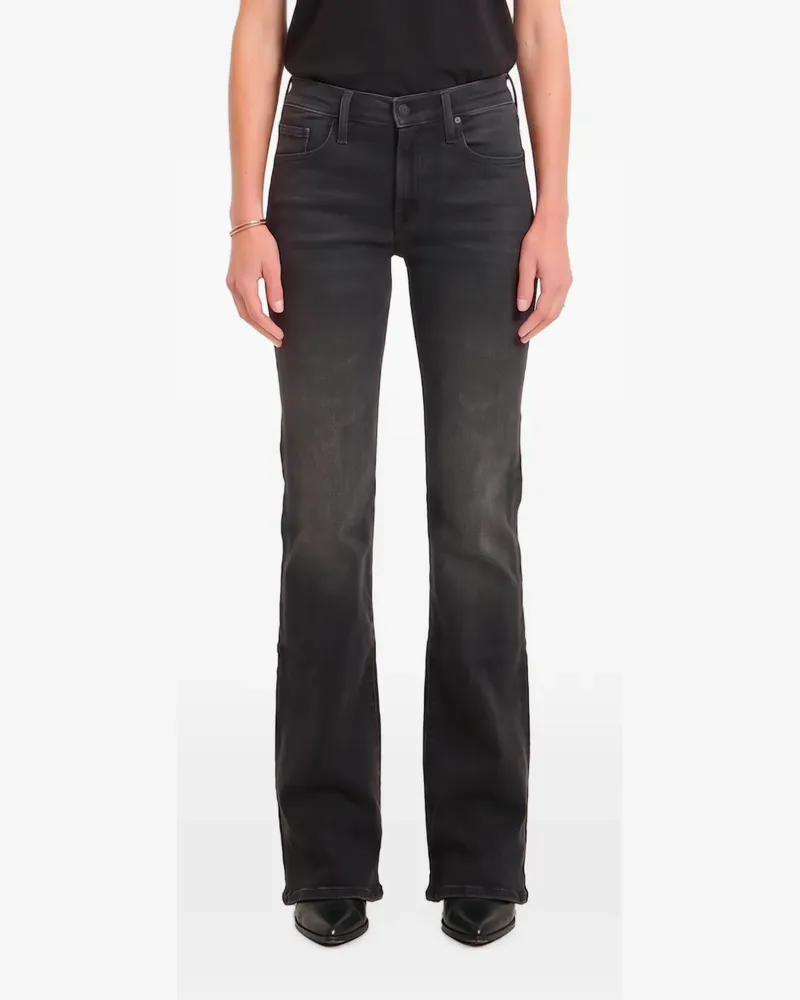 Mother The Jinx Heel Bootcut-Jeans - Schwarz Schwarz