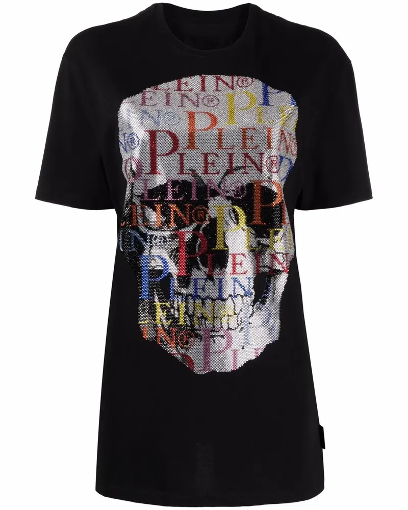 Philipp Plein T-Shirt mit Totenkopf-Print - Schwarz Schwarz
