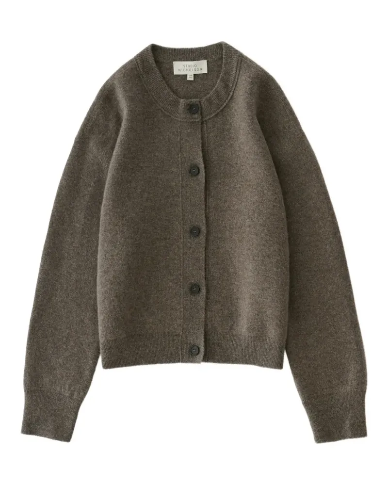 Studio Nicholson Arvine Cardigan mit rundem Ausschnitt - Braun Braun