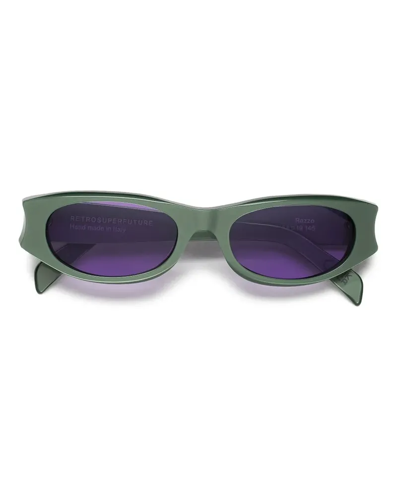 RETROSUPERFUTURE Razzo Sonnenbrille im Metallic-Look - Grün Grün