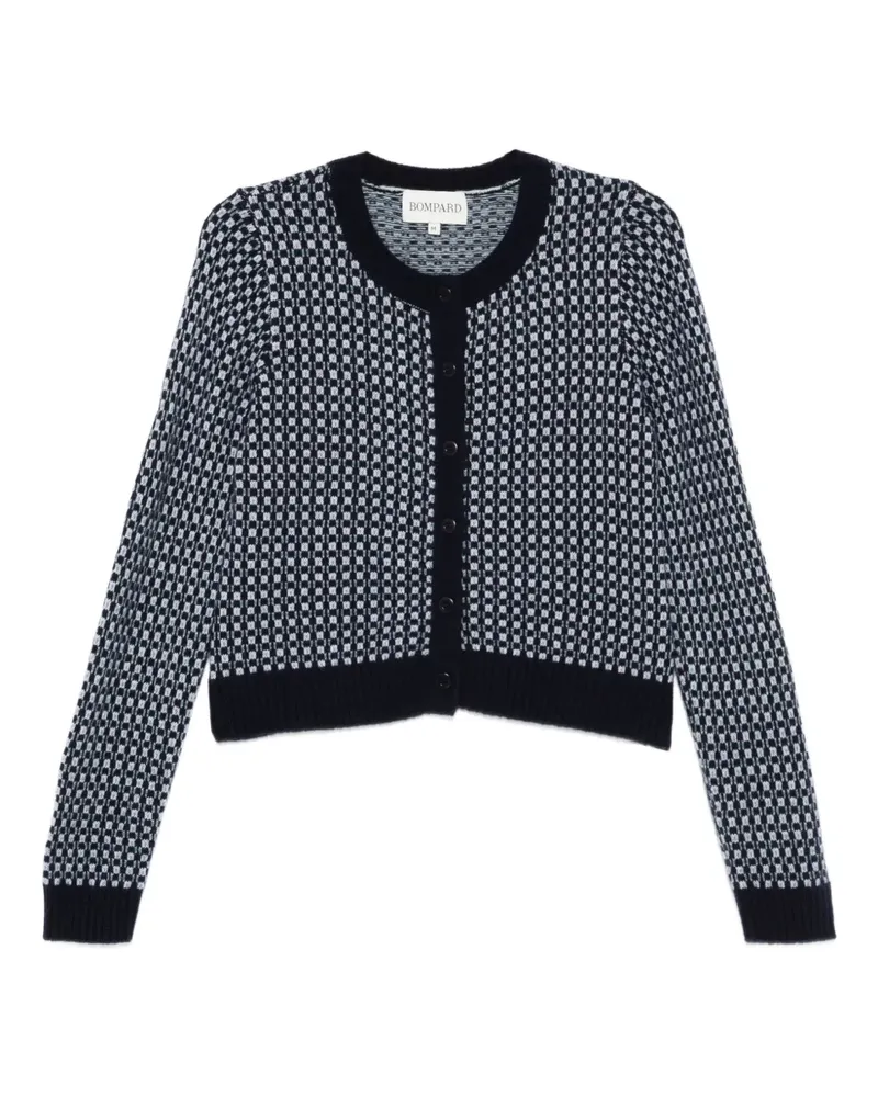 Eric Bompard Gemusterter Cardigan - Blau Blau