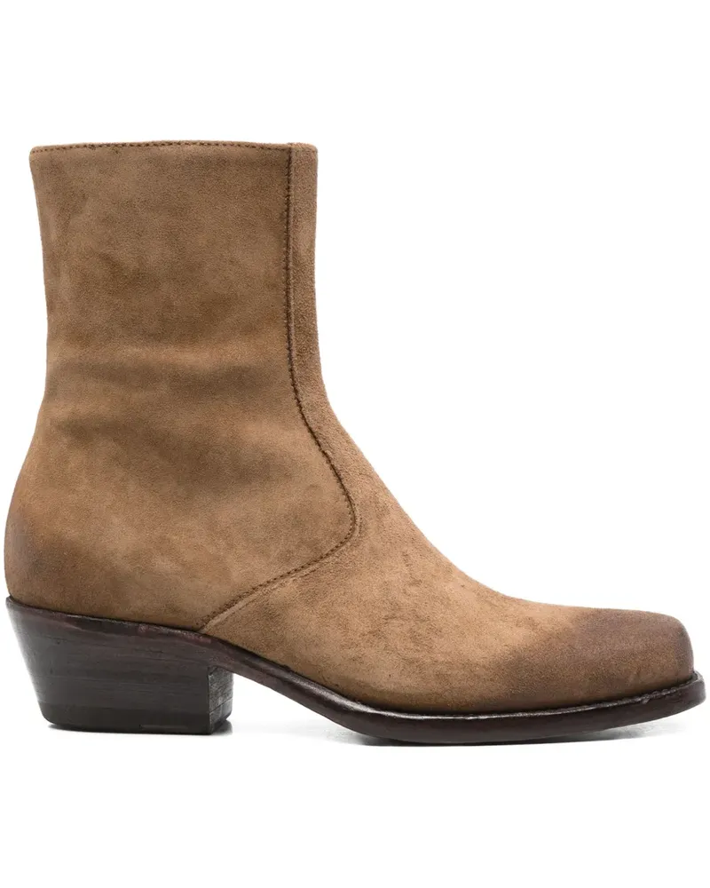 ERALDO Wildlederstiefel mit Reißverschlussdetail 45mm - Braun Braun