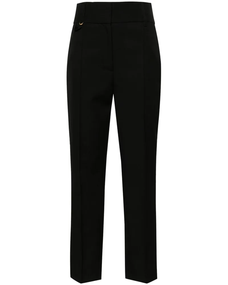 Jacquemus Le Pantalon Court Cropped-Hose - Schwarz Schwarz