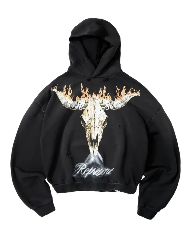 REPRESENT Hoodie mit British Cowboys-Print - Schwarz Schwarz