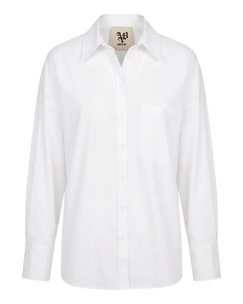 Aniye By logo-plaque drop-shoulder shirt - Weiß Weiß