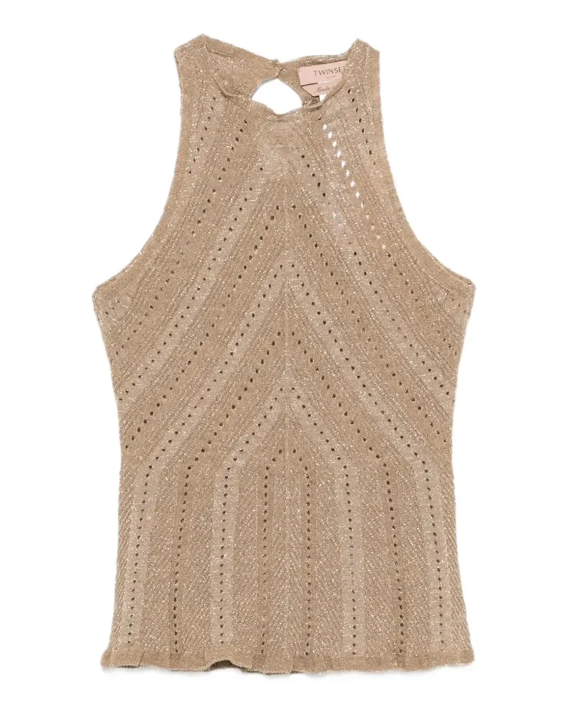 Twin-Set crew-neck tank top - Gold Gold