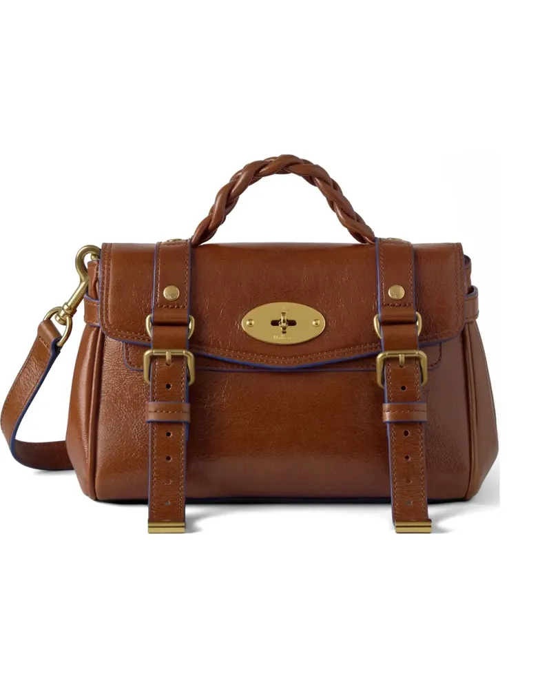 Mulberry mini Alexa braided-handle buckled tote bag - Braun Braun