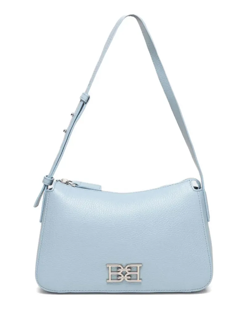 Bally small logo-detail grained leather shoulder bag - Blau Blau