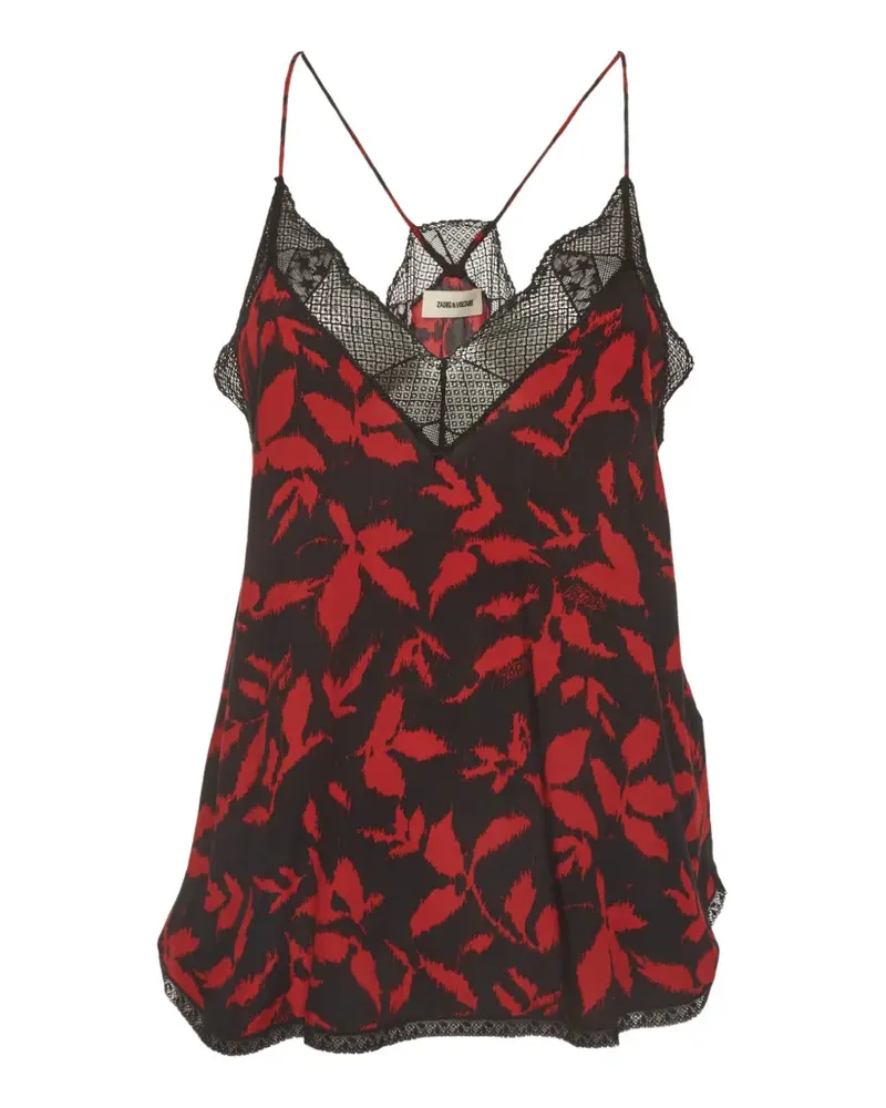 Zadig & Voltaire Christy Soft ikat-print cami top - Schwarz Schwarz