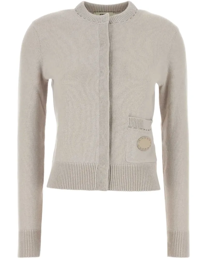 Fendi Strickcardigan mit Vordertasche - Nude Nude