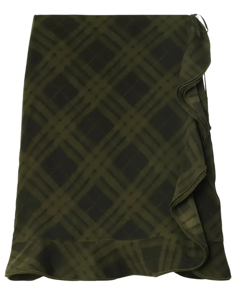 Burberry Check Wickelrock - Grün Grün