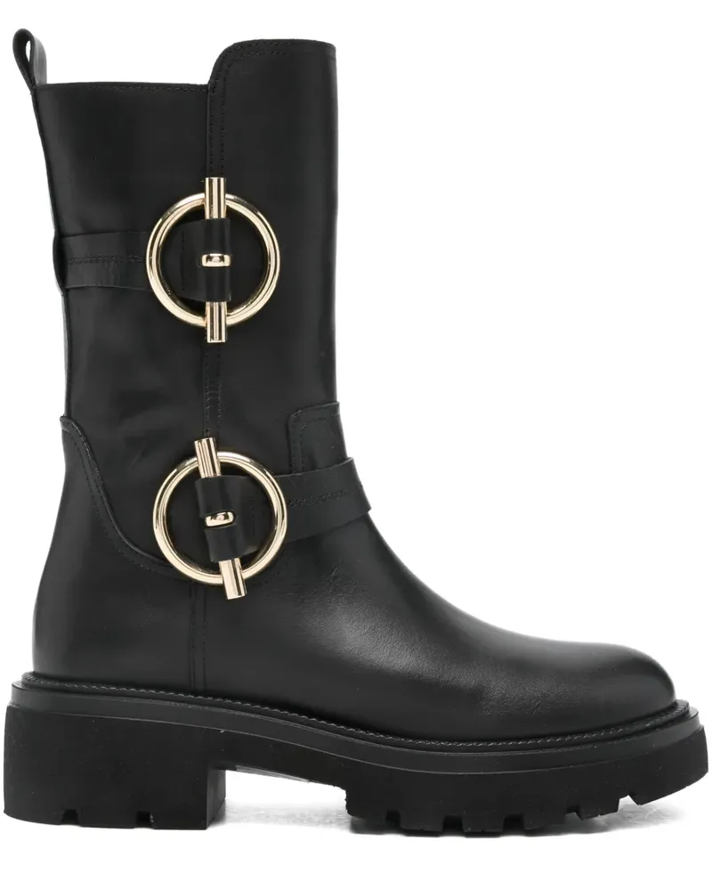 Albano buckle-strap boots - Schwarz Schwarz