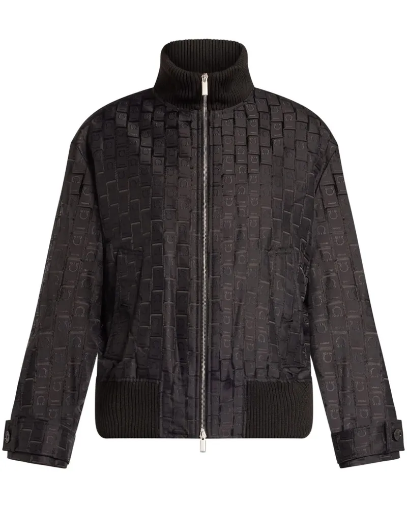 Ferragamo Leichte Jacke mit Monogramm - Schwarz Schwarz