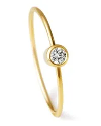 SHIHARA 18kt One-Stone 01 Gelbgoldcreole mit Diamanten Gold