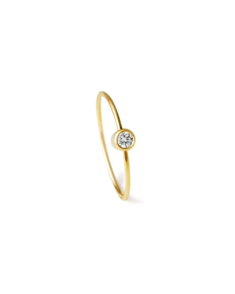SHIHARA 18kt One-Stone 01 Gelbgoldcreole mit Diamanten Gold