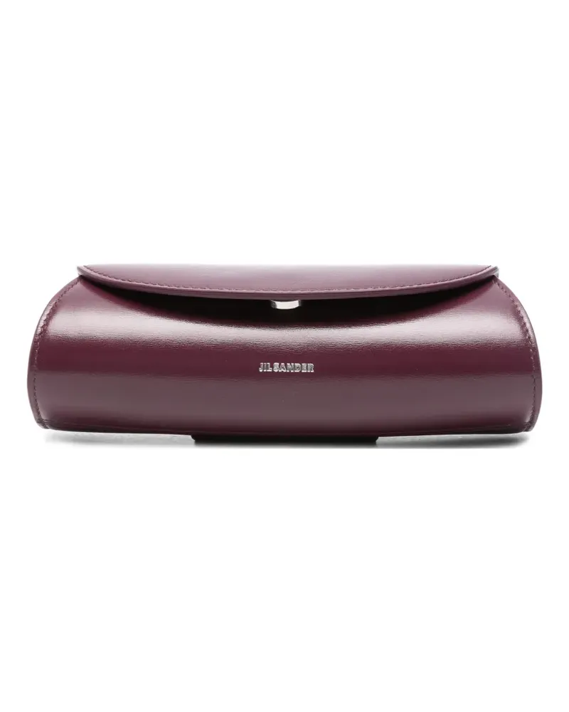 Jil Sander Cannolo Brillenetui aus Leder - Rot Rot
