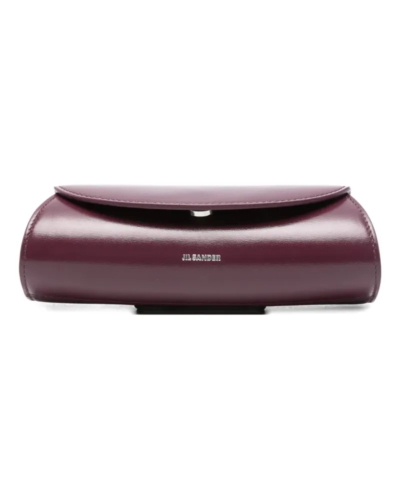 Jil Sander Cannolo Brillenetui aus Leder - Rot Rot
