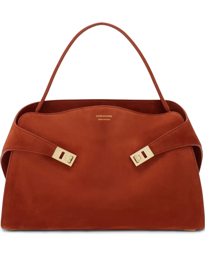 Ferragamo Große Soft Hug Schultertasche - Rot Rot