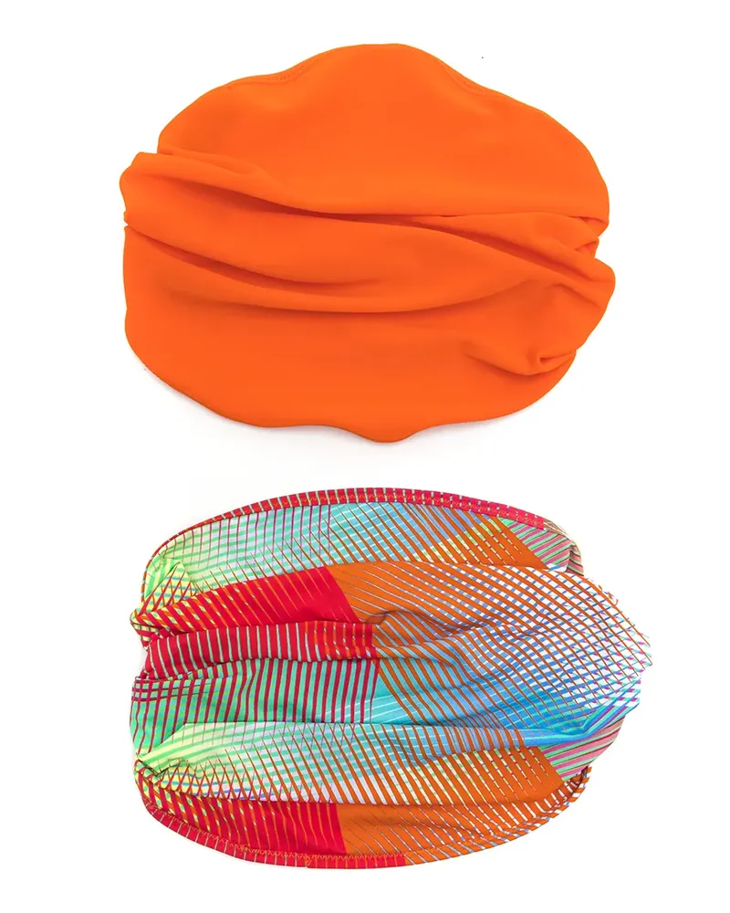 Amir Slama Set aus zwei Kopftüchern - Orange Orange