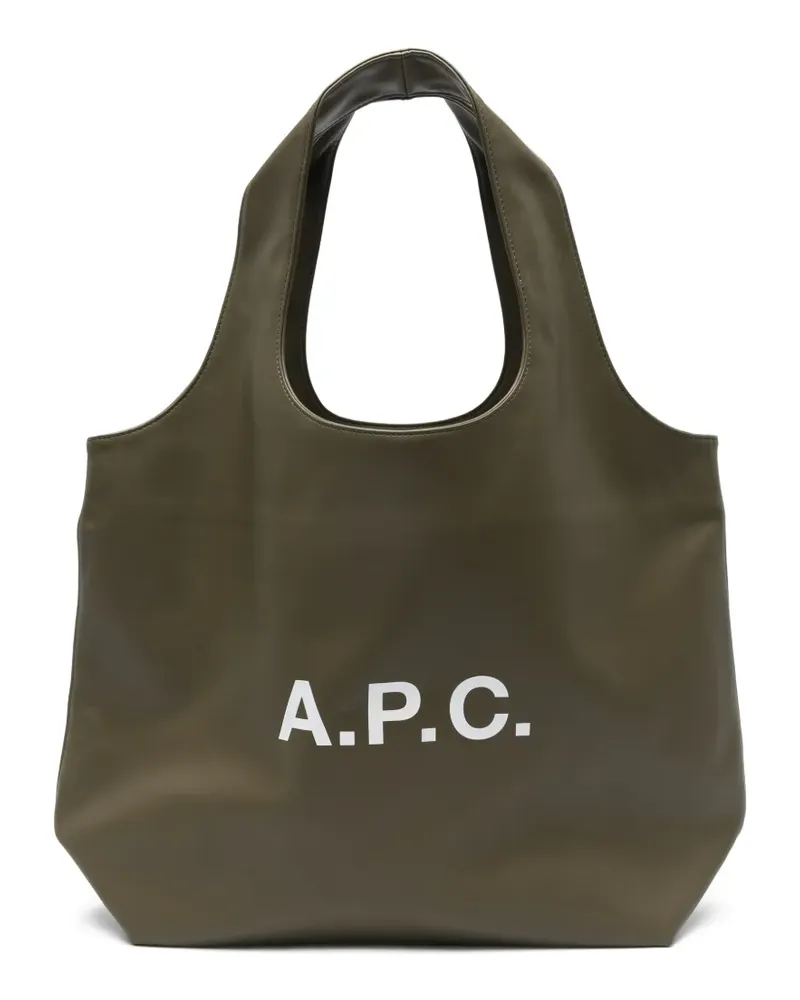 A.P.C. Schultertasche mit Logo - Grün Grün
