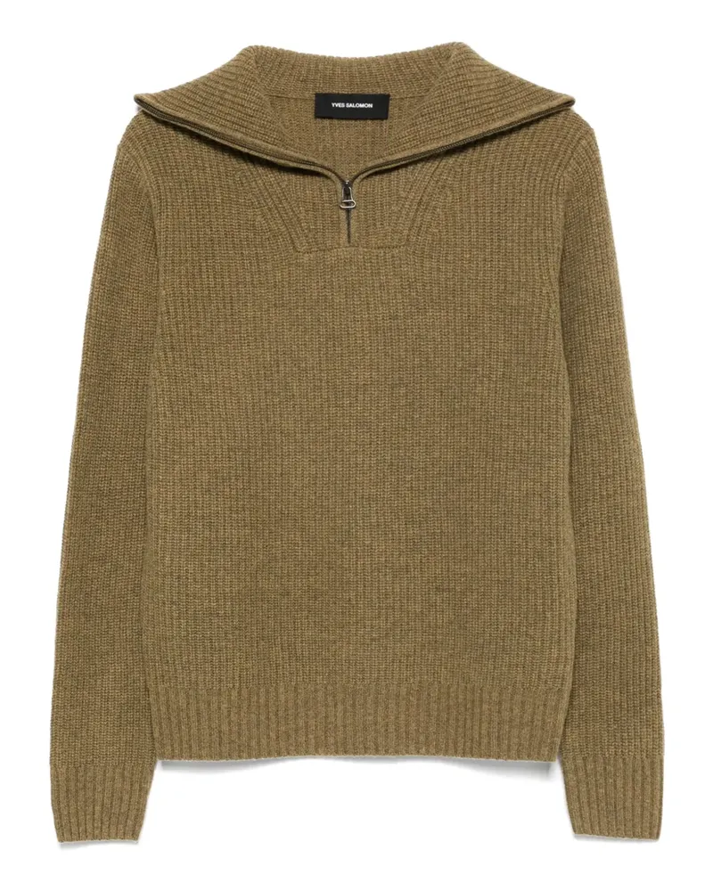 Yves Salomon Pullover mit Reißverschluss - Grün Grün
