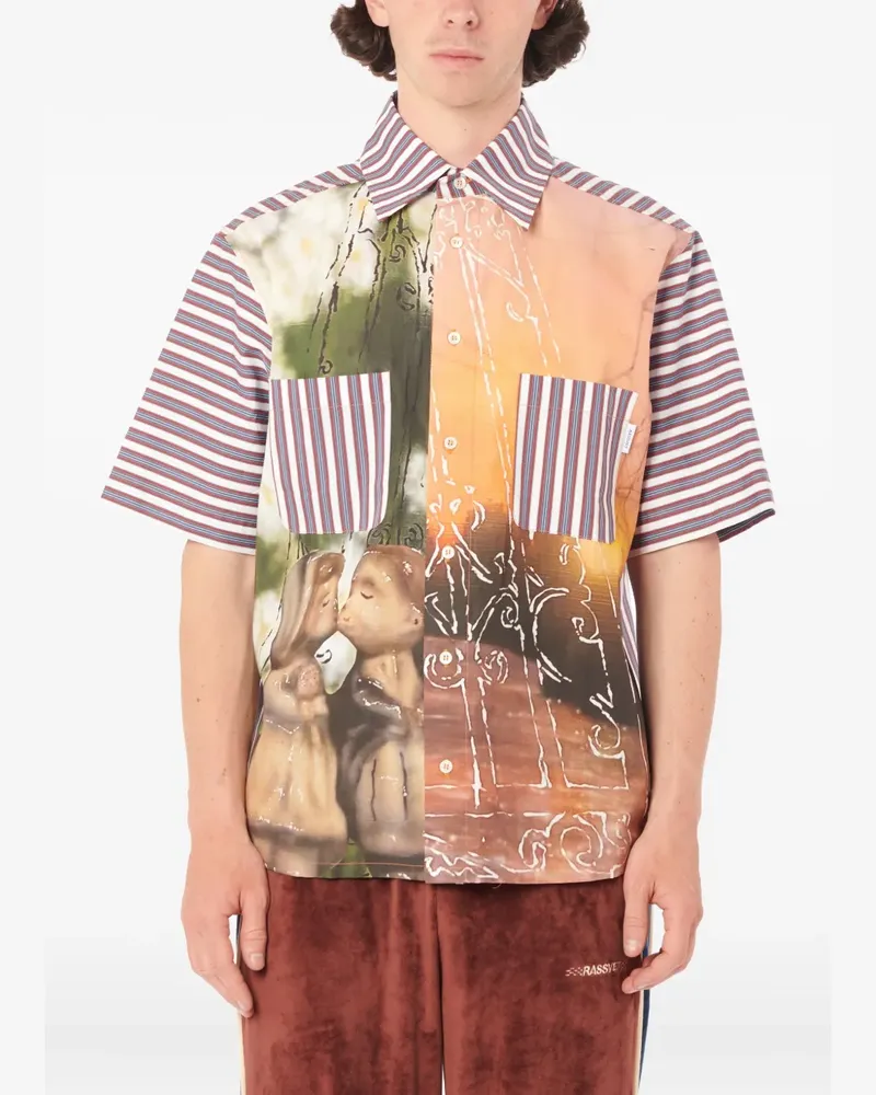 PACCBET RASSVET Gestreiftes Hemd - Orange Orange